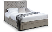 Wilton Deep Buttoned 4 Drawer Bed - Grey