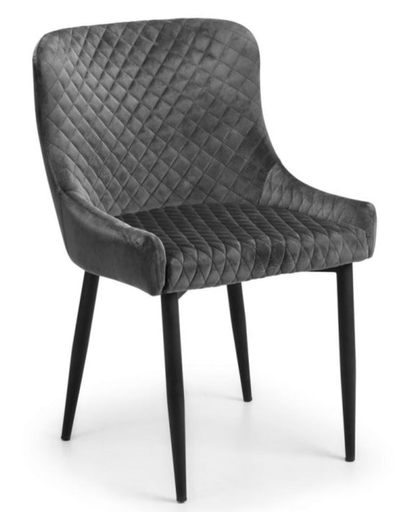 Luxe Velvet Dining Chair - Grey