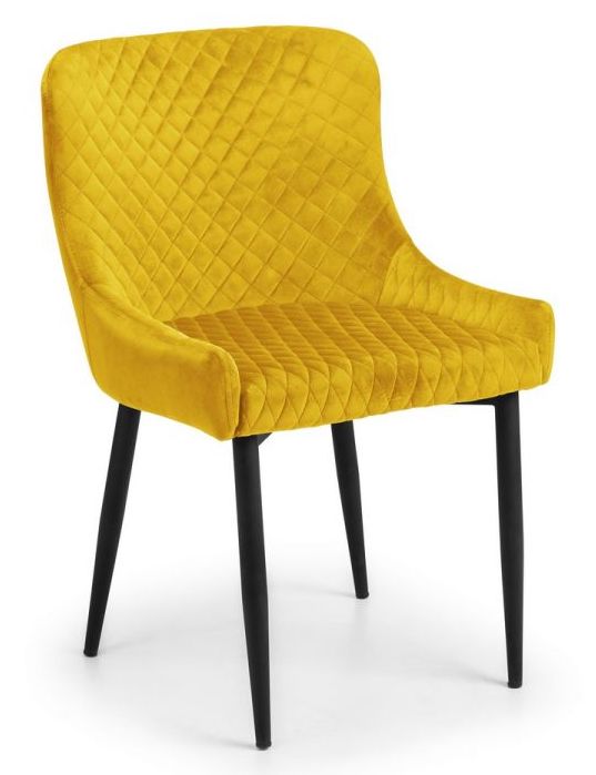 Luxe Velvet Dining Chair - Mustard