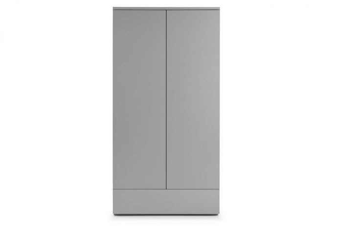 Monaco 2 Door Combination Wardrobe - Grey High Gloss