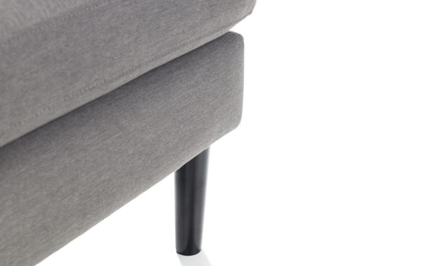 Monza Ottoman - Mid-Grey Linen